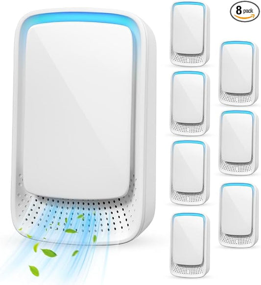 8Pack Air Purifier Plug In,Filterless Mobile Air Ionizer,Quiet Operation Air Freshener for Home,Office,Kitchen,Negative Air Ionizer for Home Use,Portable Mini Air Cleaner for Smoke Dust,Pets,Odor