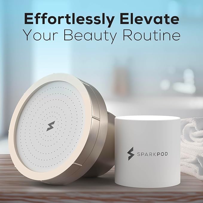 THE JULIET FILTERED SHOWER HEAD - Luxury High Pressure Shower Head with Filters - Removes Impurities for Healthier Hair and Skin - Reduces Hair Breakage, Skin Dryness & Irritation (Brushed Nickel)