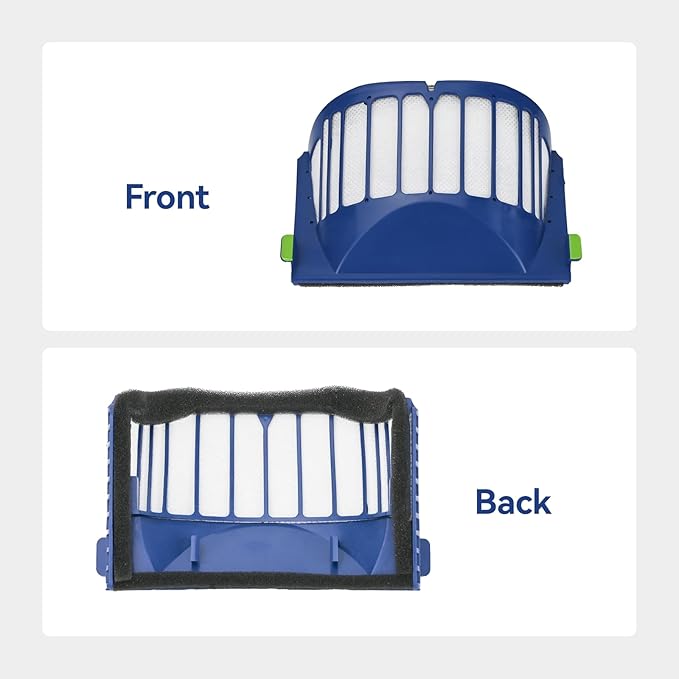 Aero Vac Filter Replacement Compatible with iRobot Roomba 500 & 600 Series 536 550 551 595 614 620 630 645 650 655 660 665 670 675 677 680 685 690 Vacuum Cleaner Accessories,with a brush