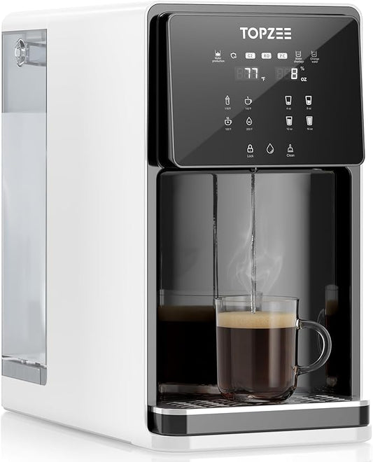 UV Countertop Reverse Osmosis Water Filter System, 8 Stage Water Purifier, 7L Large Water Tank for Home, 4:1 Pure to Drain, Reduce TDS PFAS, BPA Free (No Installation Required), White