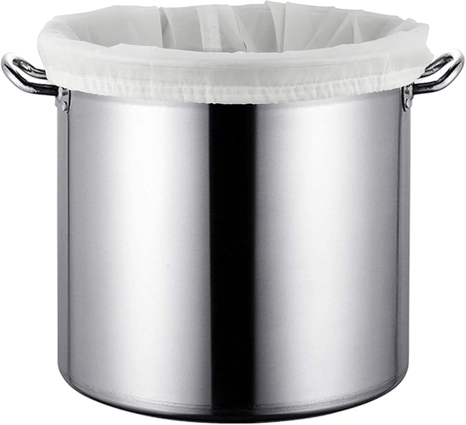 12"x18" Nylon Mesh Strainer Bags for Almond Nut Milk, Greek Yogurt, Home Beer Wine Brewing 180 Micron