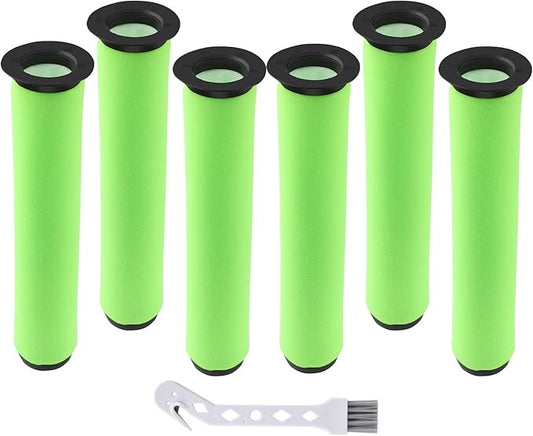 6 Pack Air Ram Filter Replacement for Bissell AirRam Stick Cordless Vacuum Models 1984 2144 21448 19841 19844, AirRam for Gtech Mk2 K9 Filters Vacuum Cleaner, Part # 1611215