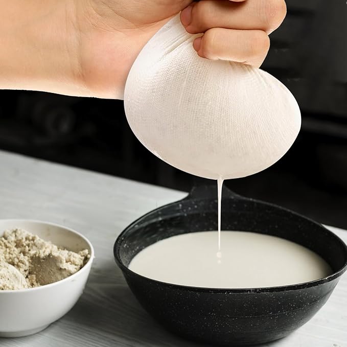 12 Pieces Milk Nut Bag Strainer 9" x 11", Reusable Cheese Cloth Bag for Straining Fruit Juice, Fine Mesh Food Cloth Strainer Filter for Cream Cold Brew Coffee Butter Yogurt Tea Tofu (25x30cm)