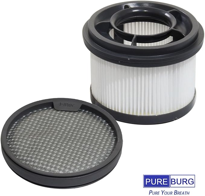 PUREBURG Replacement Filter Kit Compatible with Dreametech T10 T20 T30 & XIAOMI G9 G10 Handheld Cordless Vacuum Cleaner,2 x Center filter + 4 x Pre-Filter Washable