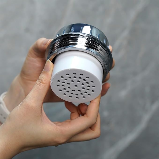 SOLVEX 15 Stage Shower Water Filter - Shower Head Filter, Remove Chlorine Heavy Metals and Other Sediments, Vitamin C Water Softener Reduces Dry Itchy Skin（Chromed),US-SP-50090