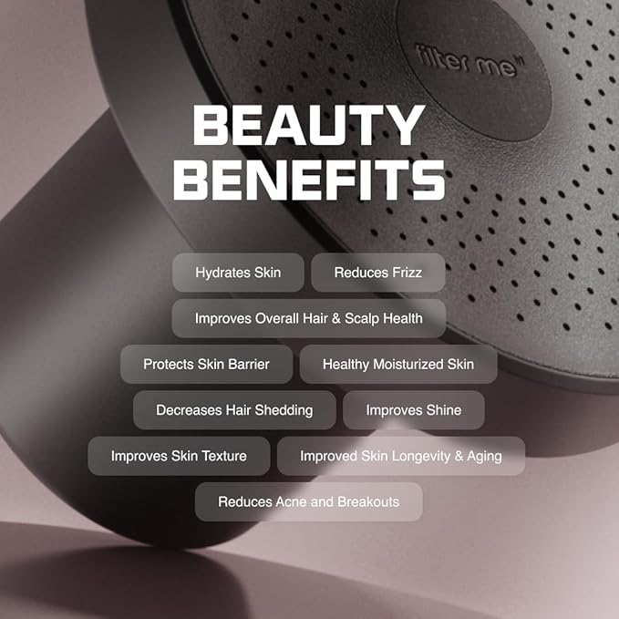 Black Filtered Showerhead - High-Pressure Shower Head with Advanced Water Filtration - Removes Chlorine & Impurities for Softer Skin & Healthier Hair - Easy to Install