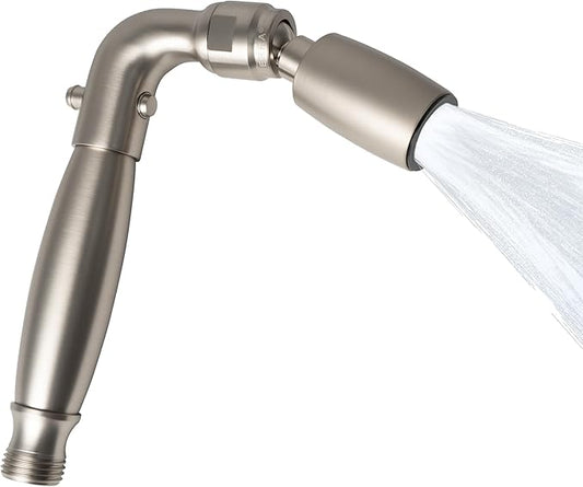 High Sierra® Solid Metal Handheld Shower Head, Lead-Free, with Built-In Trickle Valve. Shower Hose and Holder Not Included. Low Flow 1.25 GPM. Brushed Nickel