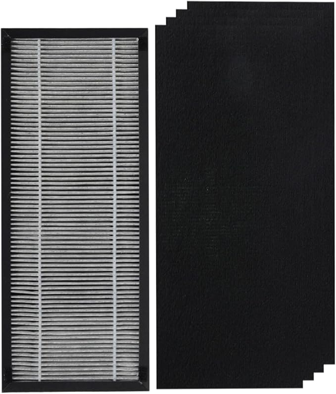 PUREBURG AK45510 Replacement Filter Set Compatible with Oreck WK15500B AIR REFRESH Air Purifier & Humidifier 2-IN-1 Type AK,HEPA + 4 Activated Carbon Pre-Filters