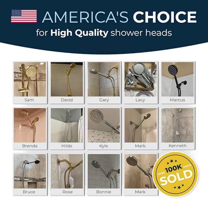 HammerHead Showers® Solid Metal Handheld Shower Head with Hose and Brass Holder - OIL RUBBED BRONZE - 2.5 GPM High Pressure Shower Heads with Adjustable Shower Wand Bracket - 6ft Flexible Extension