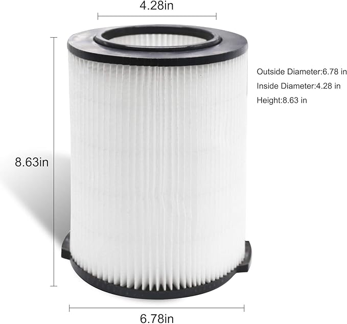 VF4000 Filter Replacement for Ridgid Shop Vac Filters 5-20 Gallon Ridgid Vacuum Filter 6-9 Gallon Husky Vacuum, with 3 Foam Sleeve 2 Filter