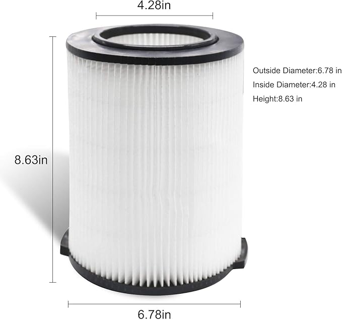 Standard Wet/Dry Vac Filter Vf4000 Compatible with RIDGID Shop vac filters 5-20 Gal & 6-9 Gal Husky Vacuum, Replacement Vf4000 Filter 1PACK