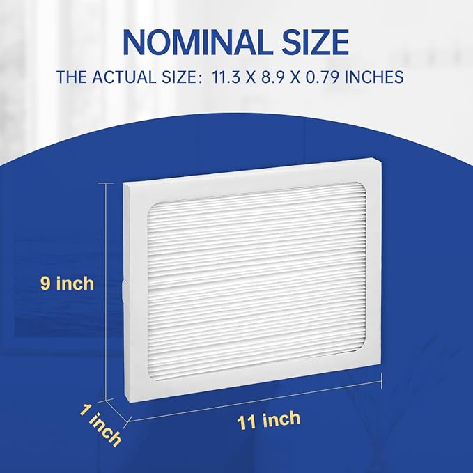 9 x 11 x 1 Dehumidifier Filter MERV 13 Compatible with Santa Fe Compact2, Compact70, Ultra70 Dehumidifier, UA 65H, # 4029748 Dehumidifiers Replacement Parts (2-Pack)