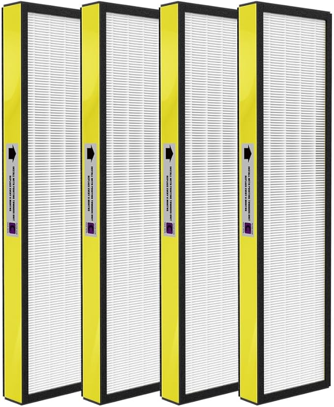 4-Pack True FLT5000 FLT5250PT FLT5111 Replacement Filter C, Compatible with G-Guardian Purifier AC5000, AC5000E, AC5250PT, AC5350B, AC5350BCA, AC5350W, AC5300B, CDAP5500B, AP2800CA