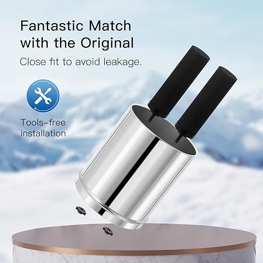 2.25G Stainless Steel Gravity-Fed Water Filter System with 2 Black Purification Filter and Metal Spigot, NSF/ANSI 42 Certification, Reduces up to 99% of Chlorine, for Home, Camping, Outdoor