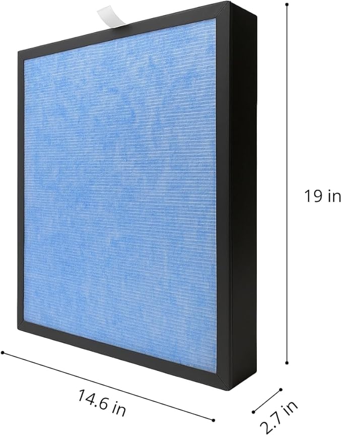 Nispira 4-in-1 True HEPA Activated Carbon Replacement Filter Compatible with HSP002 Smart 2.0 Air Purifier, 1 Pack
