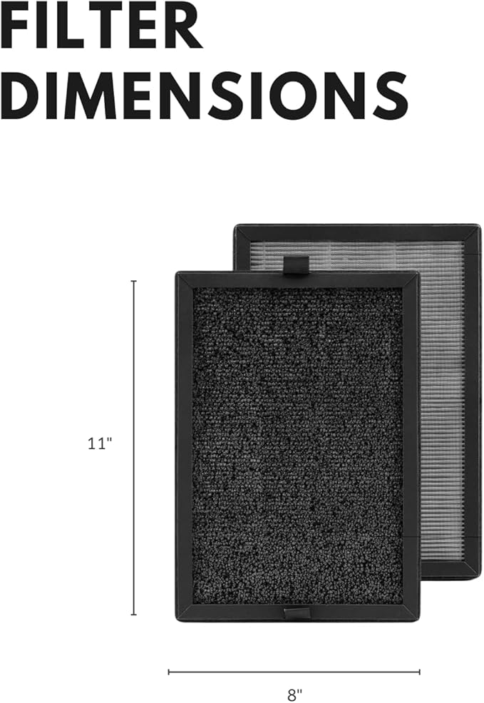 Nispira KF250 True HEPA Replacement Filter Set Compatible with Kenmore 1200e Series Air Purifier PM2010 KALADO KCA01 Air Purifiers, Pack of 2