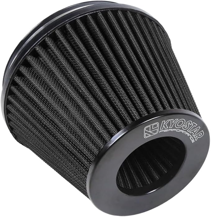 Kyostar 6 Inch (152mm) Neck High Flow Inlet Cold Air Intake Cone Replacement Dry Air Filter Black