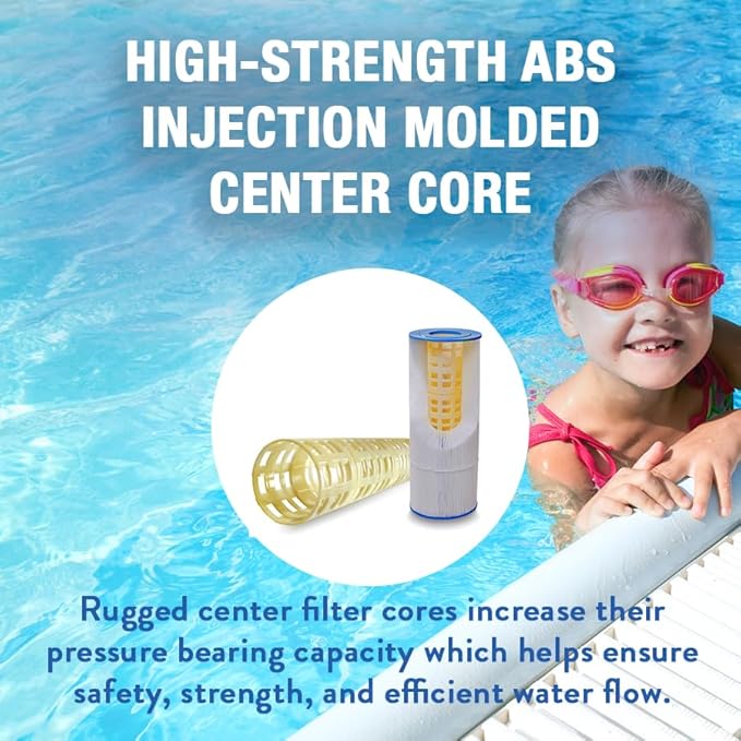 Doheny's PRB50-IN1 Spa Filter | Repl. Filter for Dynamic Series IV-DFM, Waterway 50 in-Line | Replaces Pleatco PRB50-IN, Unicel C-4950, Filbur FC-2390. OD: 5”, Length: 13 5/16”, Hole: 2 1/8” | 2-Pack