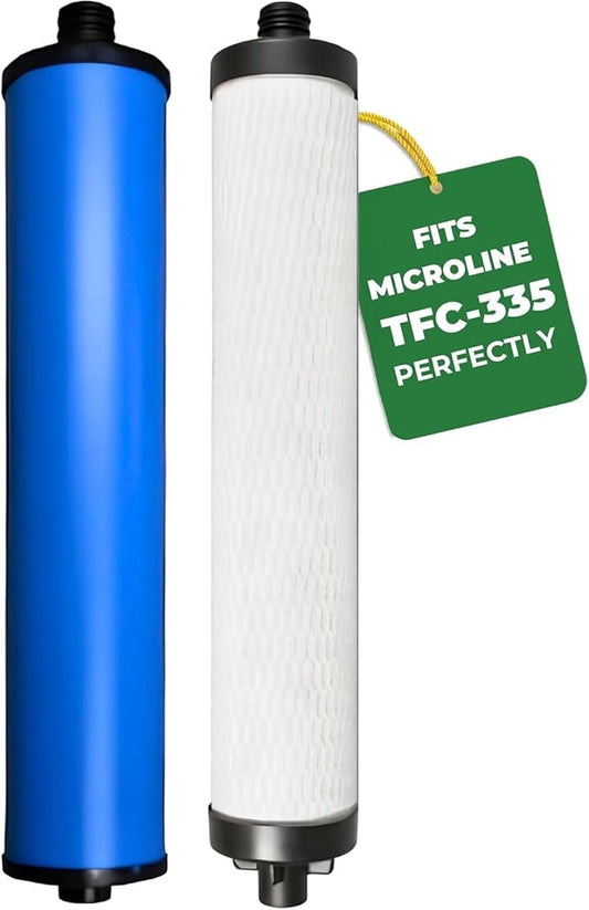 Microline R.O. Split Pre & Post Filter SET - Compatible Replacement Filters for TFC-300, TFC-335, TFC-435