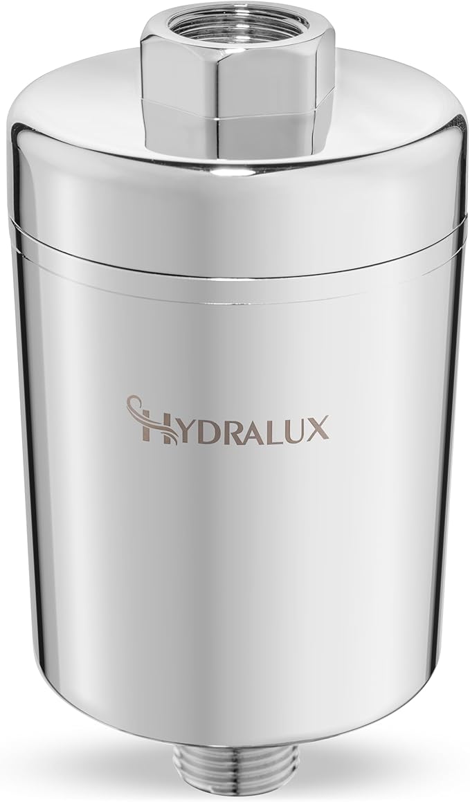 Premium High-Output Shower Filter with Replacement - Heavy Duty Water Filter - Hydralux H1 Filtration - Soothes Dry & Itchy Skin, Reduces Dandruff, Eczema & improves Condition of Skin