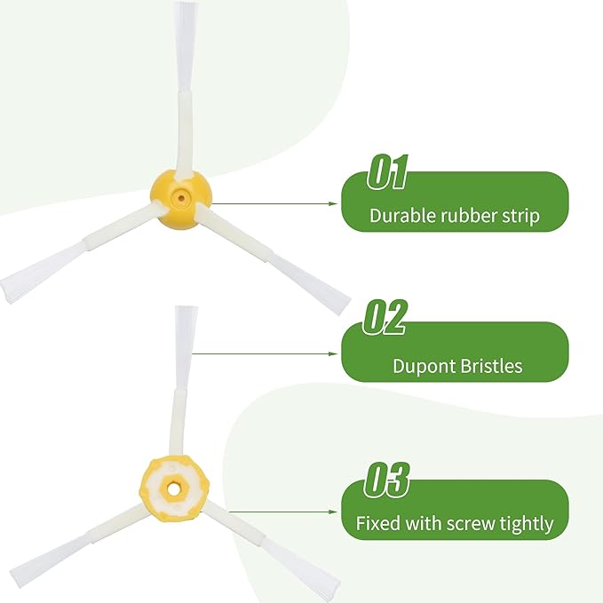LOVECO Replacement Accessory Kit Compatible for iRobot Roomba 800 Series 850 860 861 864 866 870 871 880 890 891 900 Series 960 961 980 981 985,10 Filter,10 Side Brush,2 Tangle-Free Debris Extractor