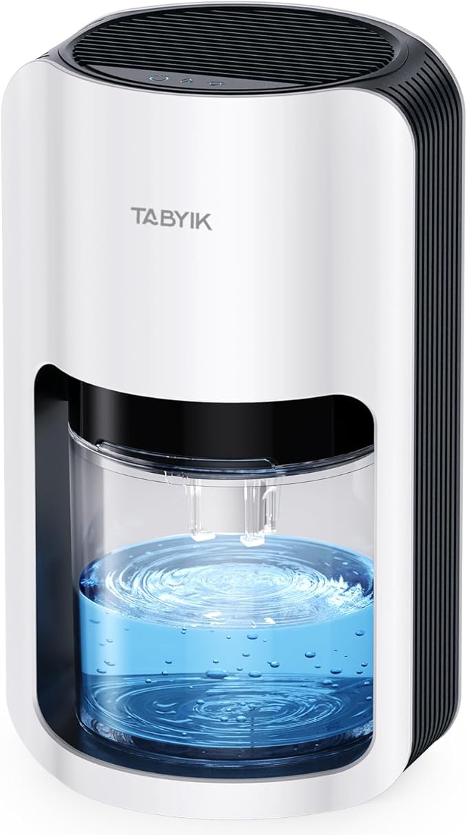 TABYIK Dehumidifiers for Home, 42oz Dehumidifier for Bathroom, Dehumidifiers for Room with Auto Shut Off, Auto Defrost Quiet Dehumidifiers for Bedroom Wardrobe Closet Trailer RV