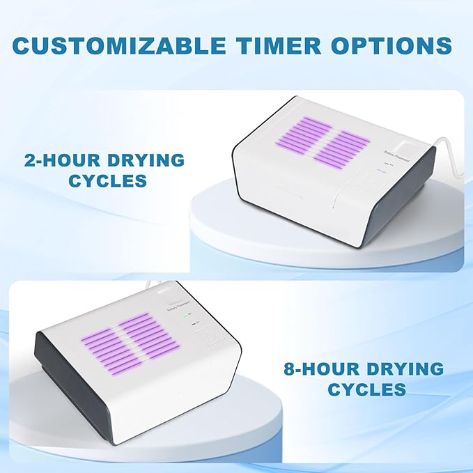 T55 Dehumidifier Cleaning Kit with U/V-C Light, Constant Temperature 95-113°F Drying, Compatible with Hea/ring Ai/ds, Airpods, Wireless Ea/rbuds, Ea/r molds, Bluetooth Devices