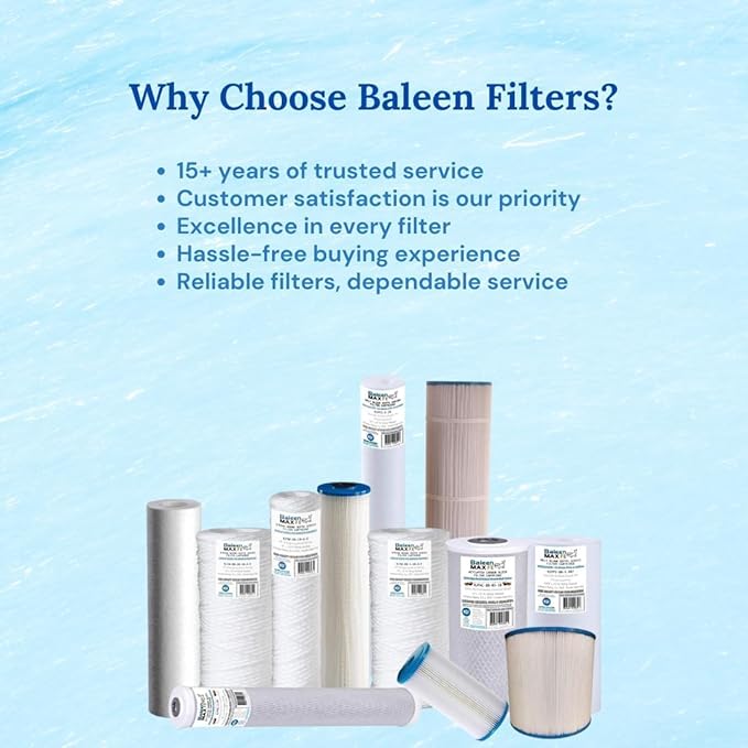 Baleen Filters 10" x 2.5" 5 Micron String Wound Sediment Filter Cartridge Replaces Hydronix SWC-25-1005, Watts SF5-978, Pentek WP-5 (06 Pack)