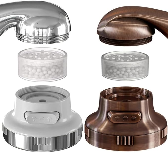 2pcs Shower Head Replacement Filter Cartridge - Chlorine & Flouride Shower Filter and Reduces Dissolved Solids - Hard Water Filter for Water Softener Shower Head