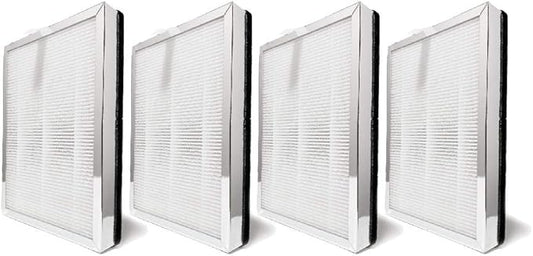 Nispira 3-in-1 True HEPA Activated Carbon Filter Replacement For MA#25 Air Purifier Part MA#25R | Remove Smoke, Dust, Pollen | Size 9.75 x 6.75 x 1.40 Inches | 4 Packs