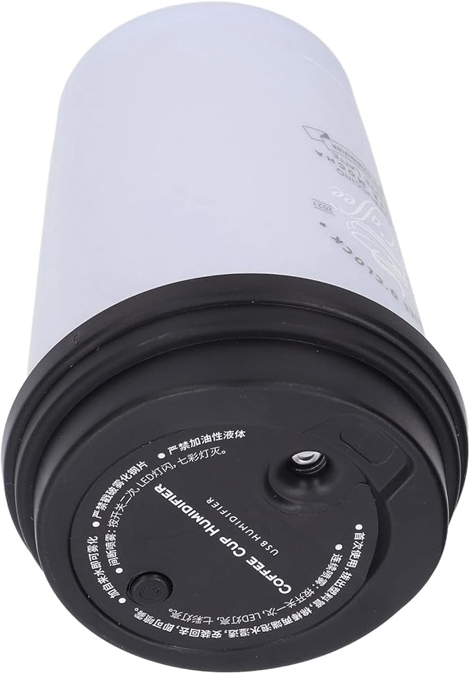 Mini Humidifier, USB 300ml Coffee Cup Low Noise Auto Off Desk Humidifier, Car Humidifier Diffuser, Small Humidifier, Portable Humidifier for Travel, Cute Humidifiers for Bedroom Home Office(Purple)