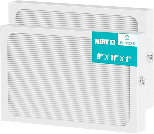 9 x 11 x 1 MERV 13 Replacement Dehumidifier Filter Compatible with Santa Fe Compact70, Ultra70, Element, Compact2, UA 65H dehumidifier Models 2 Pack