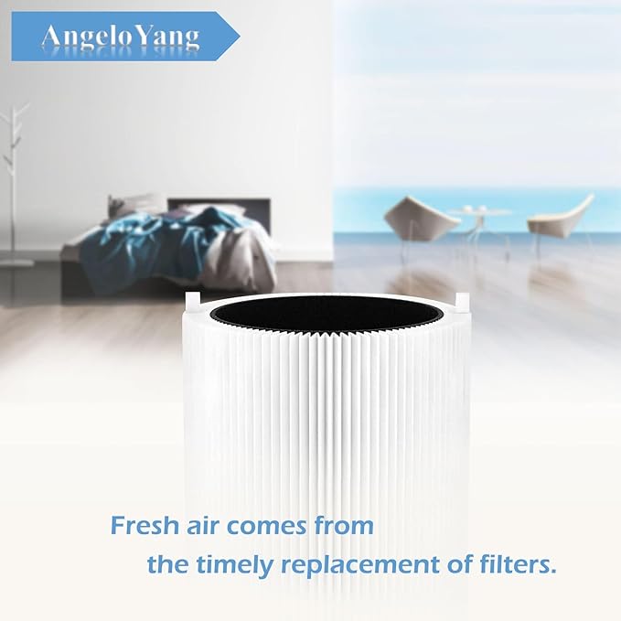 3 Pack Blue Pure 411 Filter Replacement Compatible with Blueair Blue Pure 411 Genuine, 411+, 411 Auto and MINI Air Purifiers, Package Include the 3 Particle and 3 Activated Carbon Filter