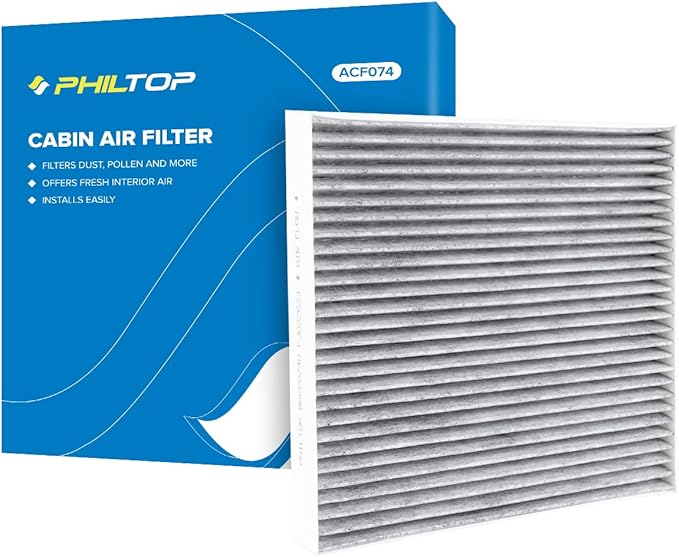 PHILTOP Cabin Air Filter, Replacement for CF12159, Sonata 2017-2019(Not for Sonata), Optima 2016-2020, Premium Cabin Filter with Activated Carbon