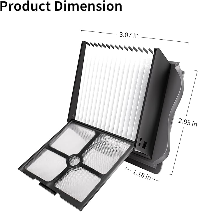 keluke Vacuum Filter Replacement Compatible with Tineco iFloor 3, Floor ONE S3 & Floor ONE S5, Floor ONE S5 Pro Cordless Vacuum Cleaner, 4 Pack Replacement Filters