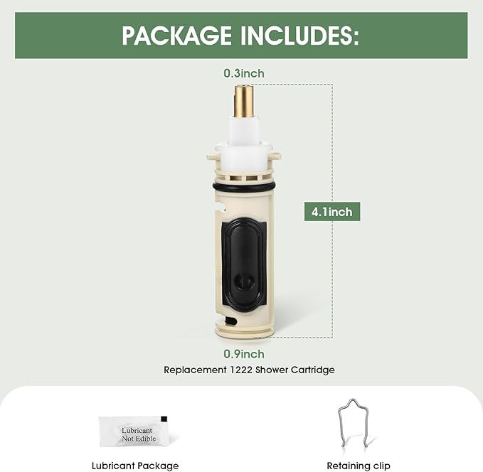 1222 replacement cartridge for One Handle Posi Temp Shower Cartridge Replacement,Brass & Plastic,without removal tool