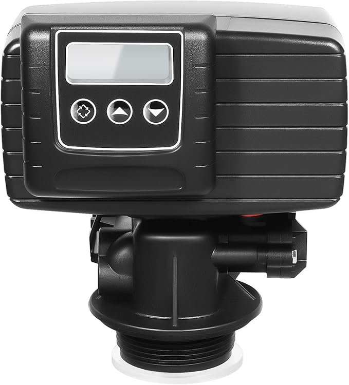 Water Softener Control Head,110V 3W Timer Water Softener Control Valve Backwash Head, 5600xstst Digital Control Valve Water Softener Head Replacement For Filter Resin Tanks, Black