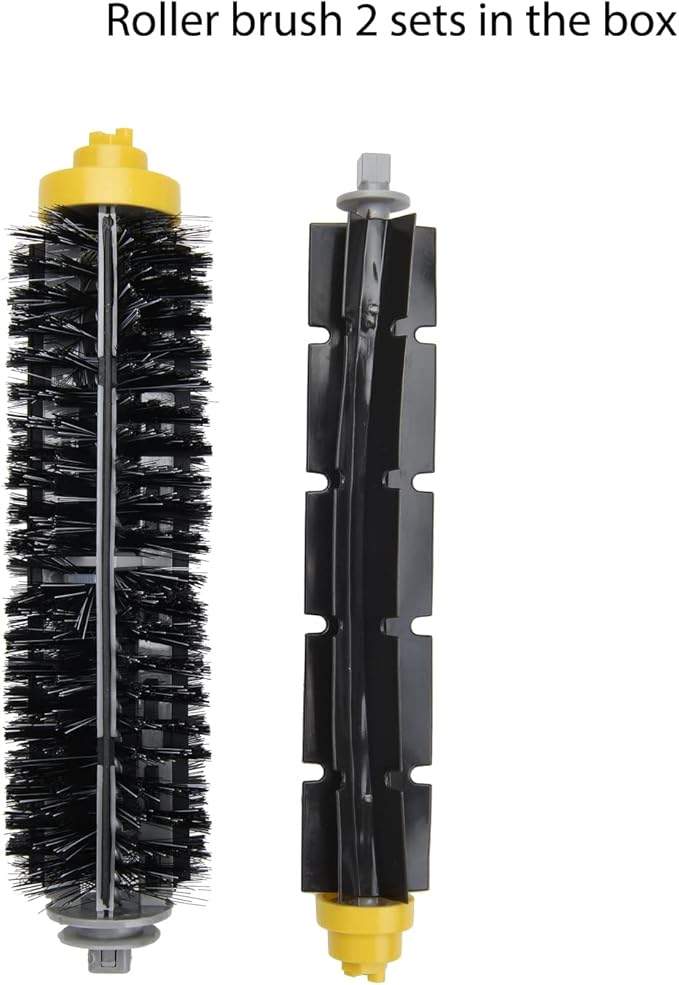 Replacement Parts Compatible for irobot Roomba 600 Series 694 695 677 671 690 680 660 650 620 614 595 585 564,2 Bristle & Beater Brushes, 6 Filters, 6 Side Brushes 1 Caster Wheel
