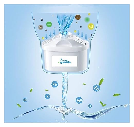 Ultra Premium 3.8L Alkaline Water Filter Pitcher BPA Mineralized pH 9.5 Activated Carbon Filter for Healthy Drinking Water(White)