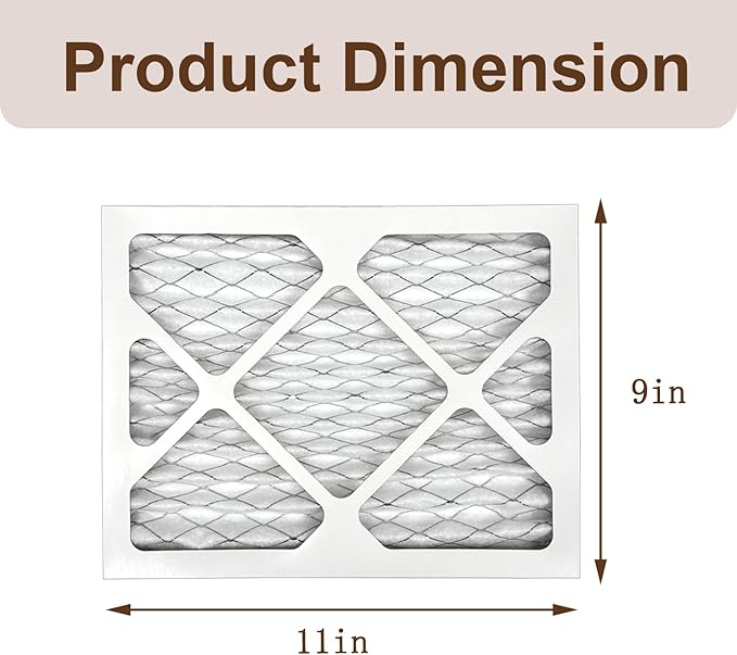 4 Pack 9 x 11 x 1 MERV 13 Replacement Dehumidifier Filters, Compatible with Santa Fe Compact 70, Ultra 70, Element, Compact 2, UA 65H Dehumidifier Models - for Crawl Spaces and Basements