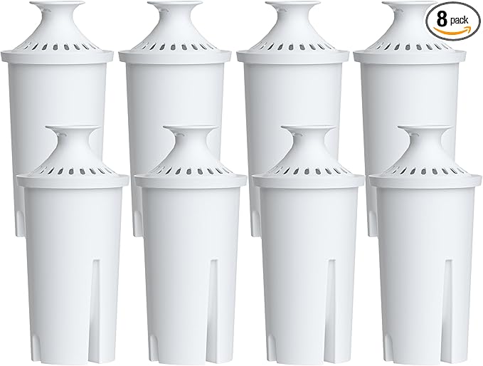 AQUA CREST Replacement for Brita® Water Filter, Pitchers and Dispensers, Classic OB03, Mavea® 107007, and More, NSF Certified Pitcher Water Filter, 8 Count