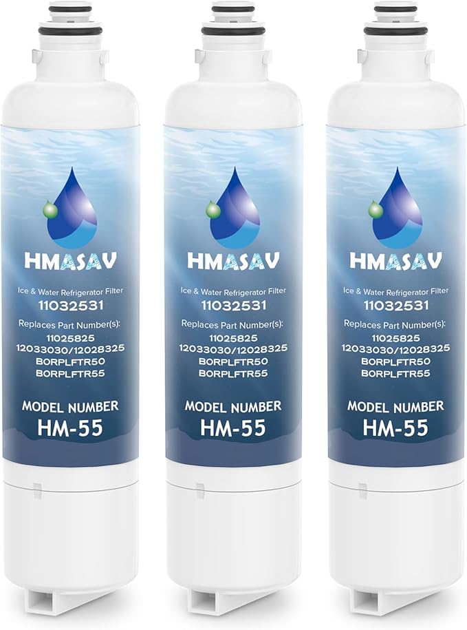 11032531 Filter Replacement - Compatible with Ultra Clarity Pro Water Filter Bosch, Thermador Water Filter Replacement for BORPLFTR50, BORPLFTR55, 12033030, 12028325, 11025825, 3PACK