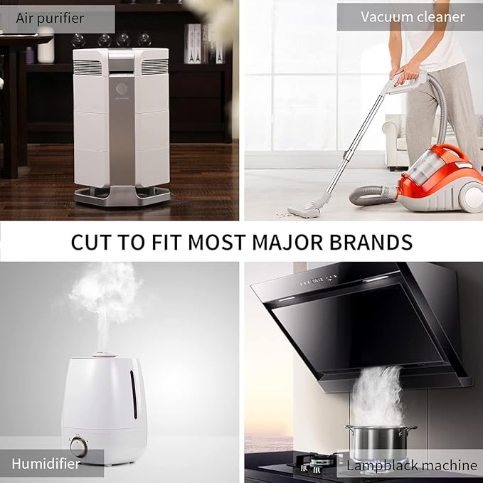 Cuttable Foam Pad Pre Filter, Can Cut to Fit Most Air Conditioner, Air Purifier, Kitchen Trash Cans, Pet Deodorizing Mat, 16.1x39.3x1/4inch(1Pack)