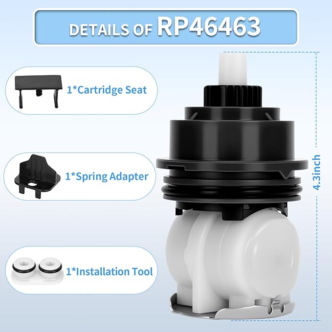 RP46463 Shower Cartridge Compatible with Delta Monitor 17 Series (2006-Present) Dual Function Bath Tub and Shower Faucet Valve Shower Cartridge Assembly