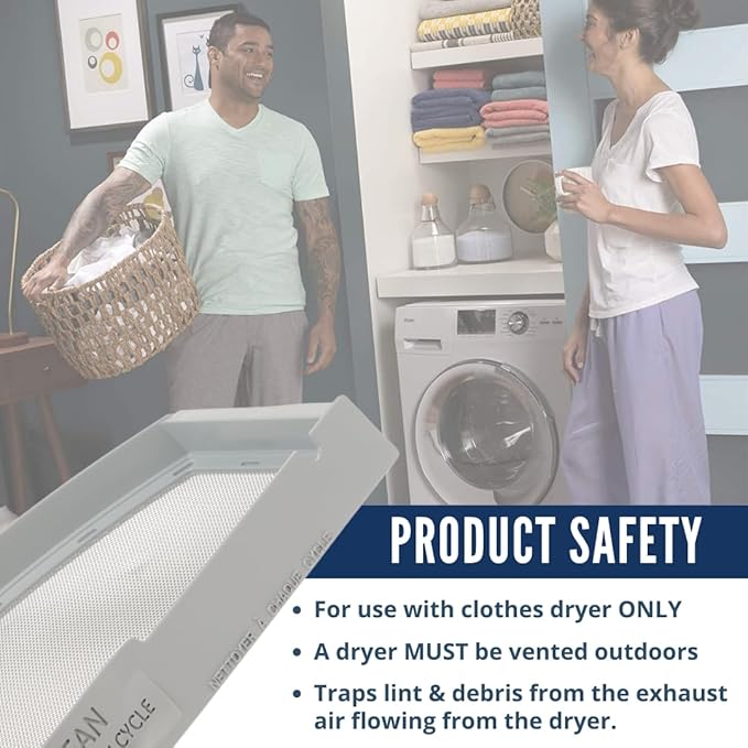 GE Appliances Dryer Lint Filter Screen, Genuine Original Equipment Manufacturer (OEM) Part, WE03X23881