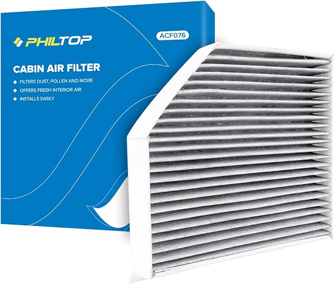 PHILTOP Cabin Air Filter, ACF076 (CF11179) Replace for A4, A4 Quattro, A5. A5 Quattro, Q5, RS5, S4, S5, S5 Sportback, SQ5, ma-can Passenger Compartment Air Filter with Activated Carbon