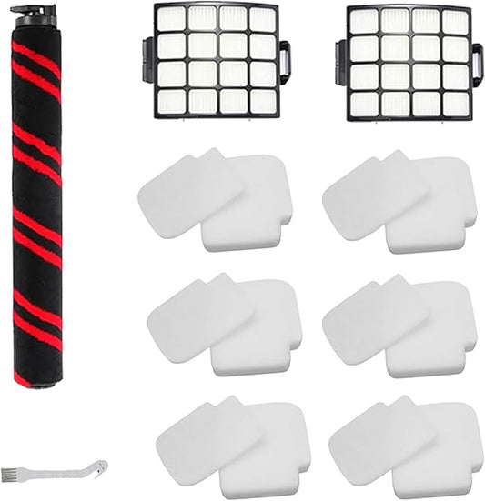 Brushroll & Foam Felt Filters Replacement Compatible with Shark Stratos DuoClean PowerFins Upright Vacuum AZ3002 & AZ3000W AZ3000