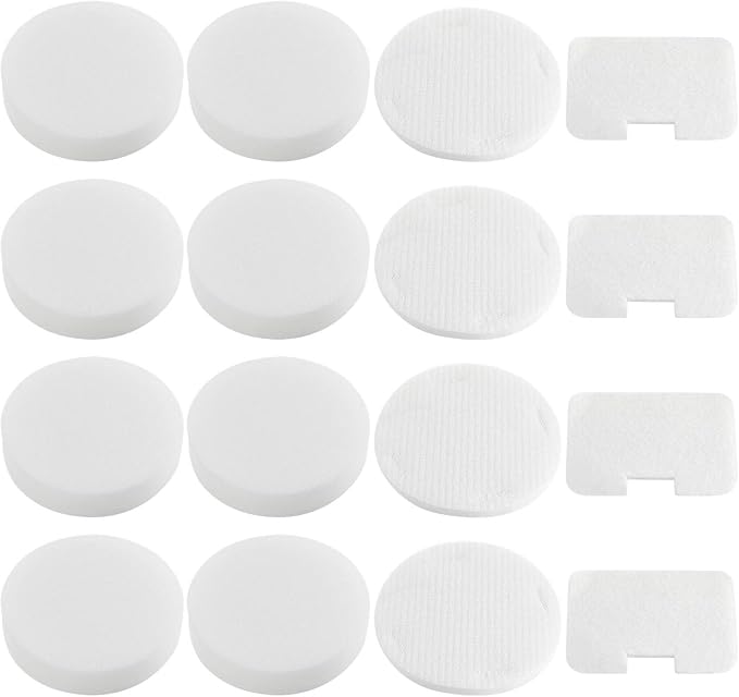 NV22L Filters for Shark Navigator Swivel Upright Vacuum NV22L, NV22, NV22S, NV26, NV27, UV400 Part # XF22, 8 Foam + 4 Felt Circular & Exhaust Filters Kit