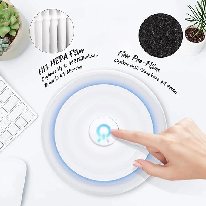 EPI810 True HEPA Replacement Filter, Compatible with KOIOS, MOOKA EPI810 Air Purifiers, 3-Stage Filtration System, 1-Pack