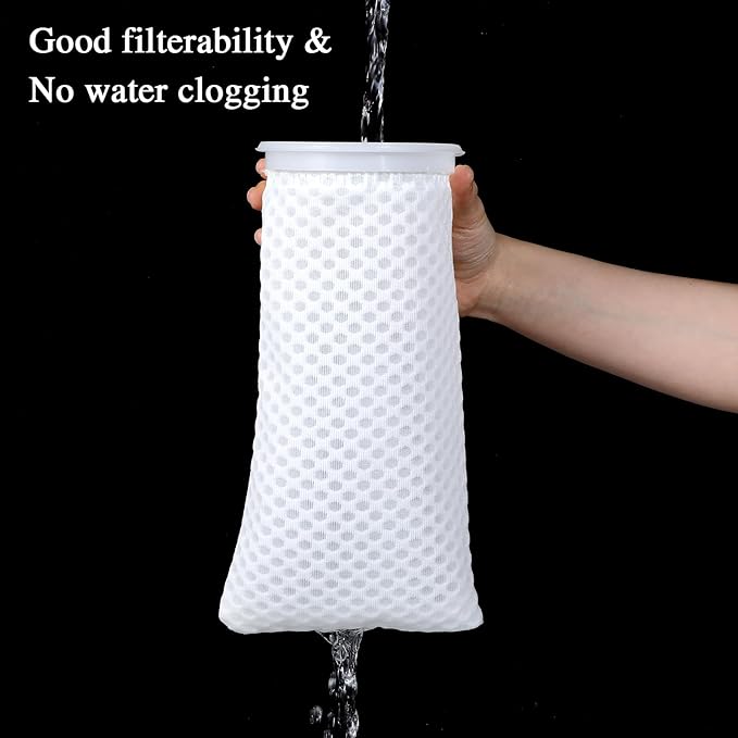 10Pcs 150 Micron Honeycomb Filter Socks,Aquarium Filter Sock 3D Honeycomb Design Filter Sock,Aquarium Filter Bags for Saltwater Aquarium Use in Freshwater Saltwater Aquarium Ponds Sumps Overflows